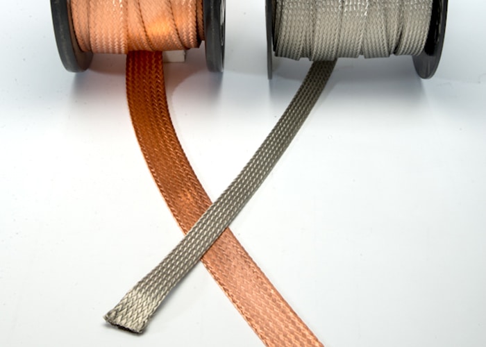 Sleeves Flat Copper Braids Tinned